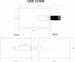Флеш-память под нанесение 16 Гб Credit Card 2.0